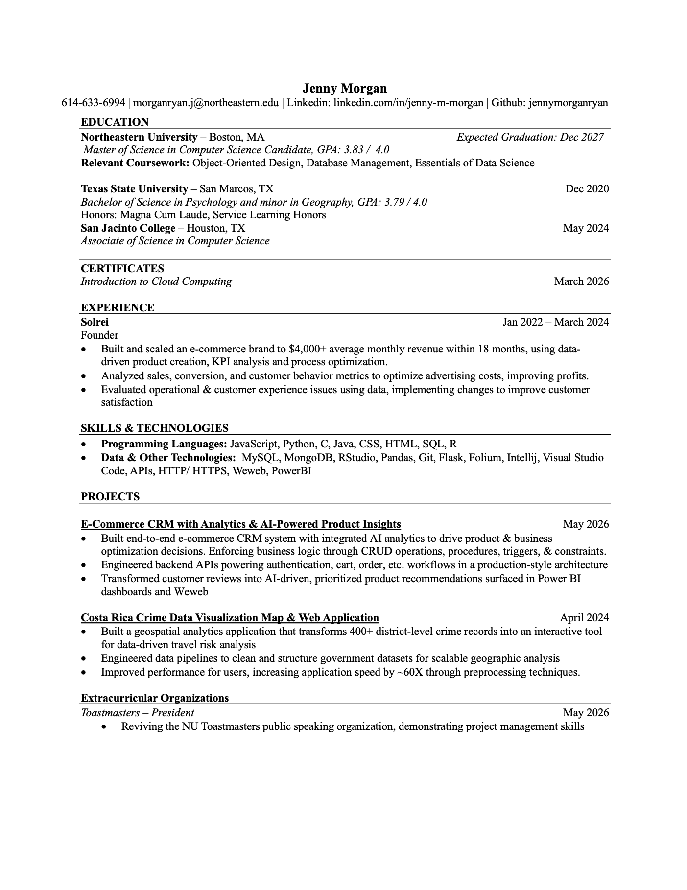 resume